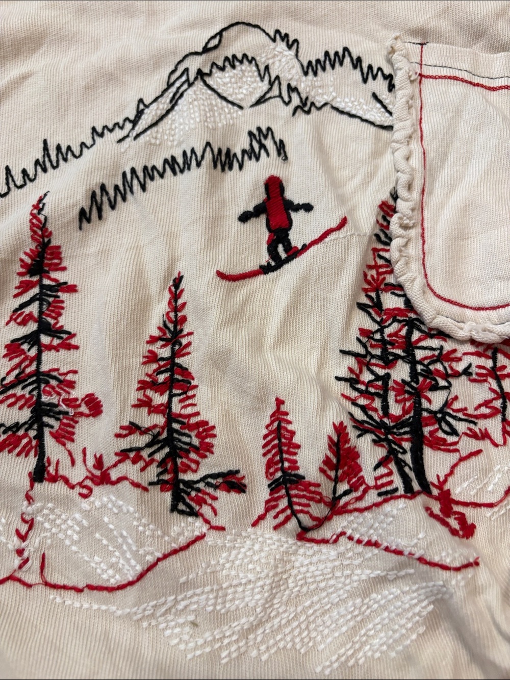 Pilcro Après Long-Sleeve Ruffled Cotton Tee . From anthropology. Size Med. - Picture 5 of 8